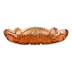 Davidsons Lord & Ladies Pink Depression Glass Candy Dish Patent Rose Pink Frilly